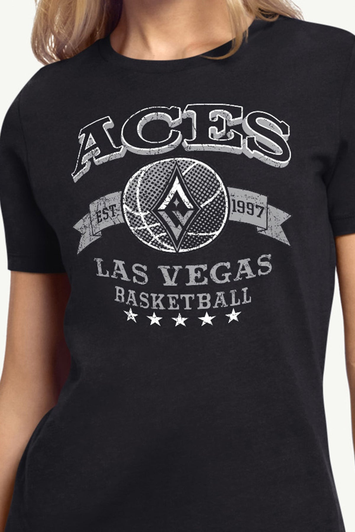 Starter WOMENS WNBA LAS VEGAS ACES BLEACHERS & BANNER T SHIRT
