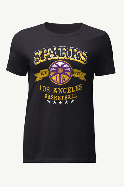 Starter WOMENS WNBA LOS ANGELES SPARKS BLEACHERS & BANNER T SHIRT