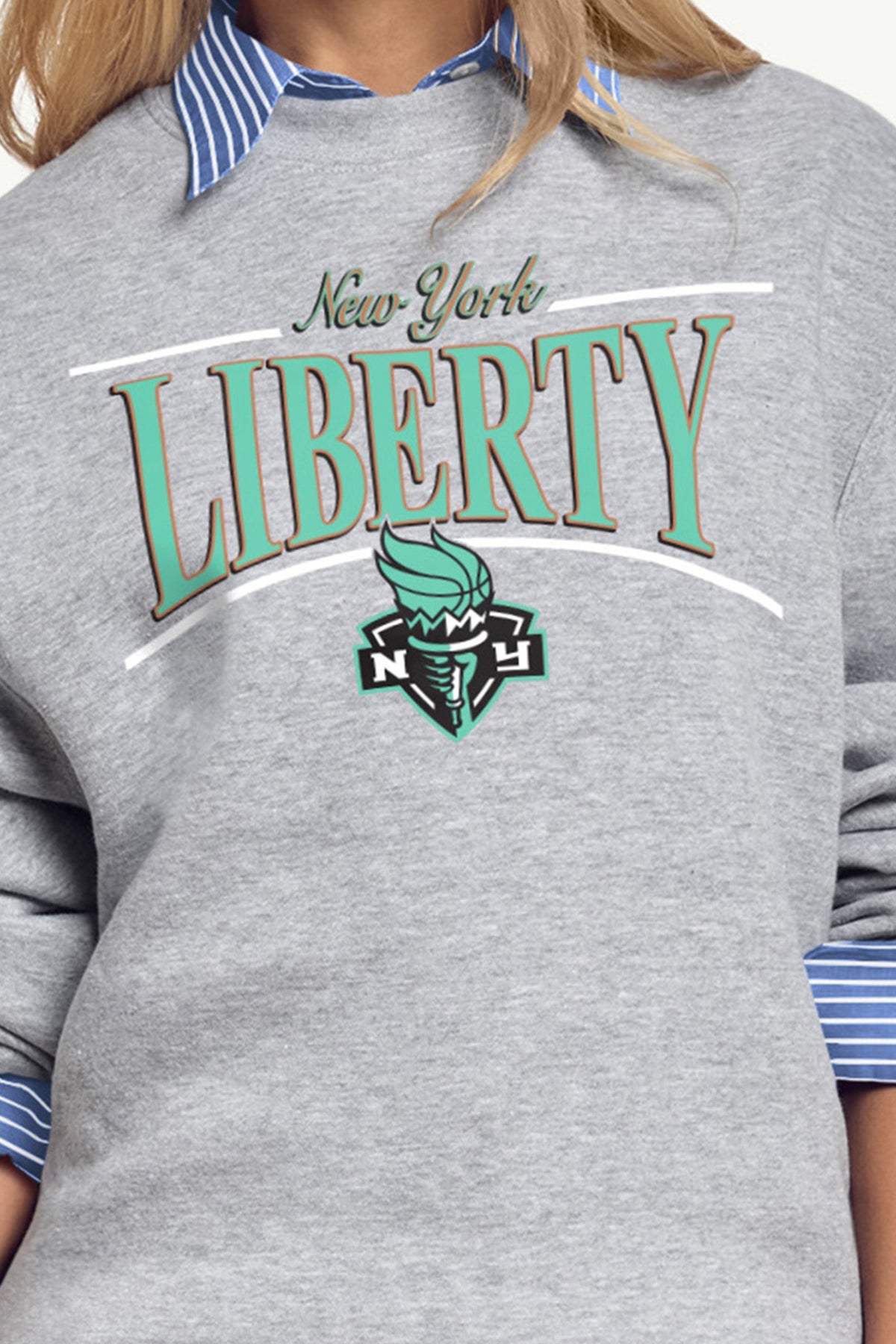 Starter WOMENS WNBA NEW YORK LIBERTY ARCH SWEATSHIRT
