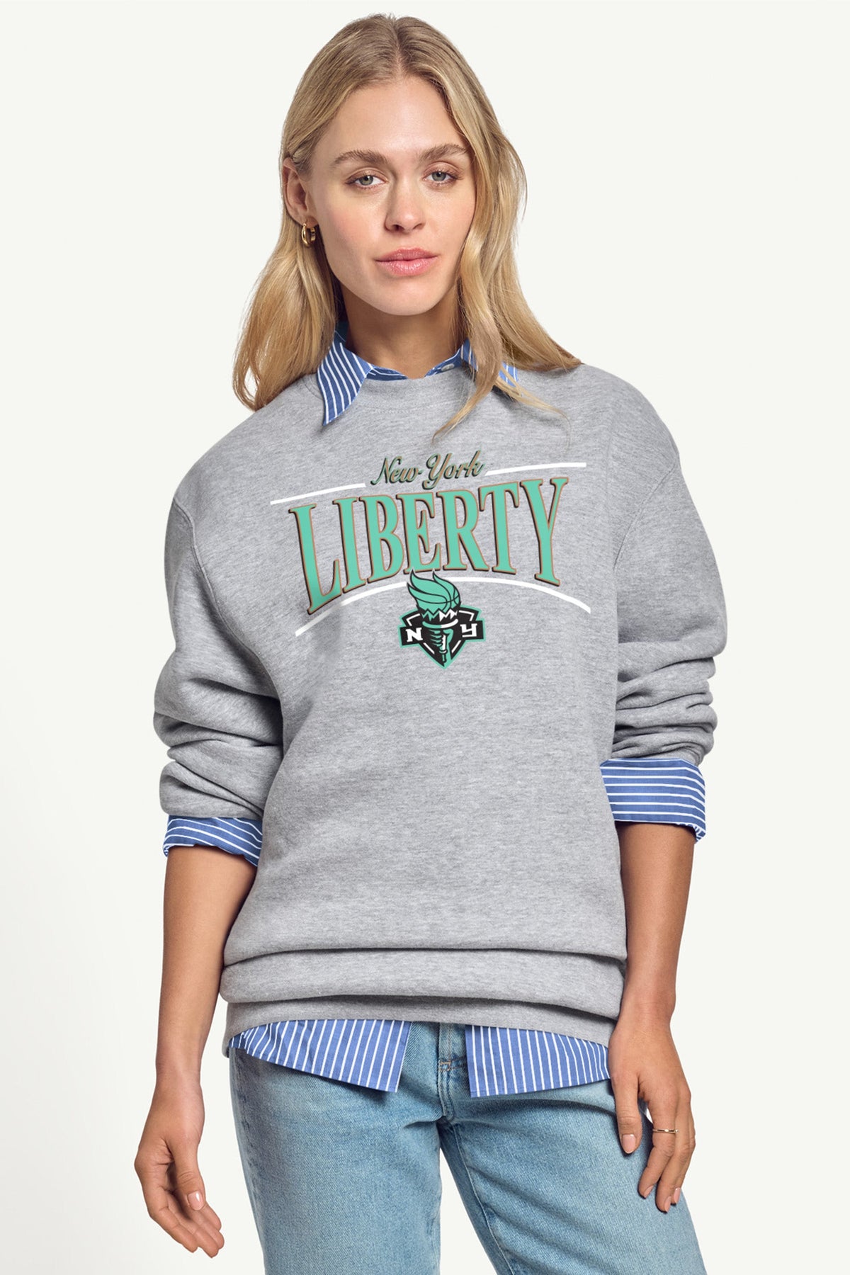 Starter WOMENS WNBA NEW YORK LIBERTY ARCH SWEATSHIRT