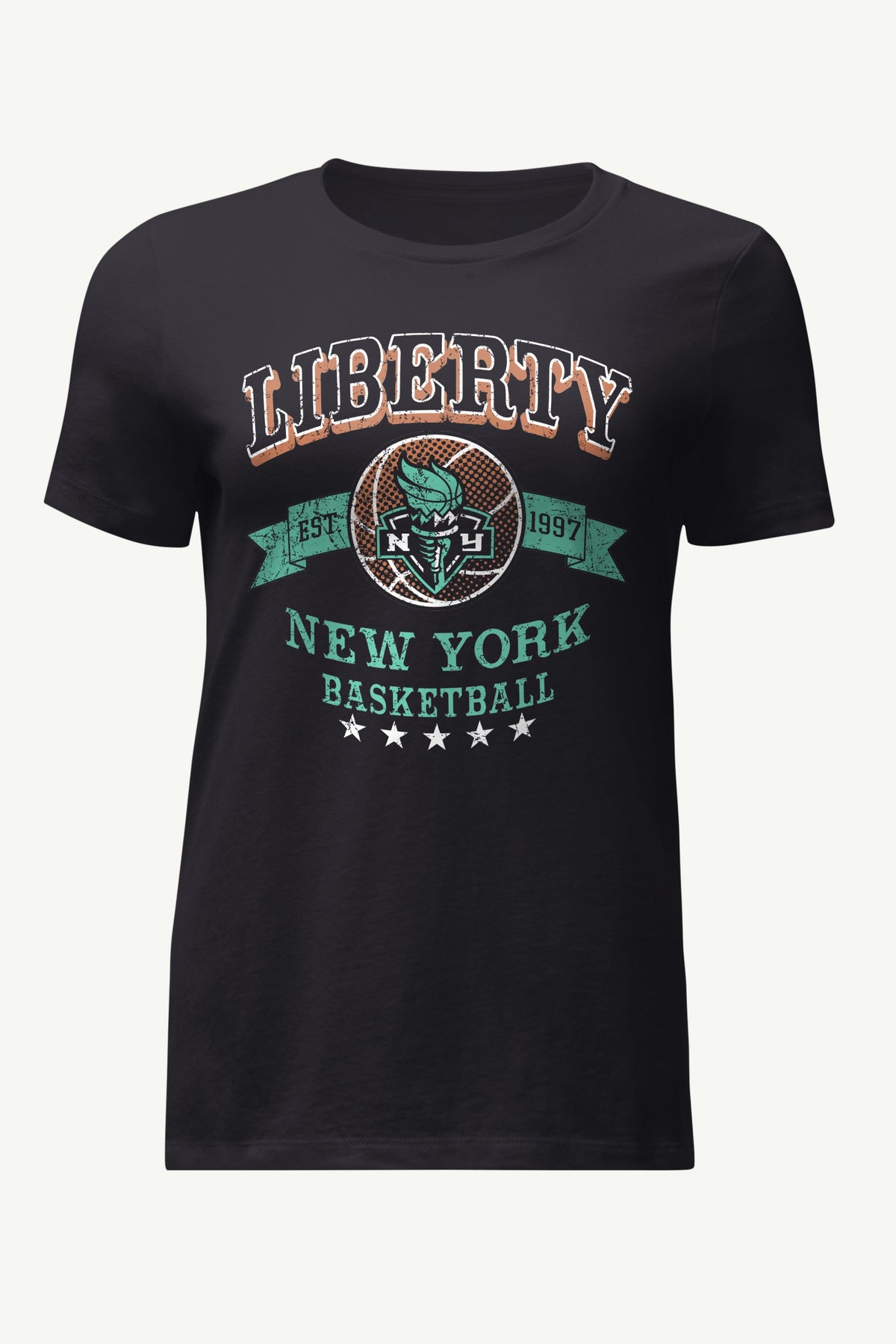 Starter WOMENS WNBA NEW YOR LIBERTY BLEACHERS & BANNER T SHIRT
