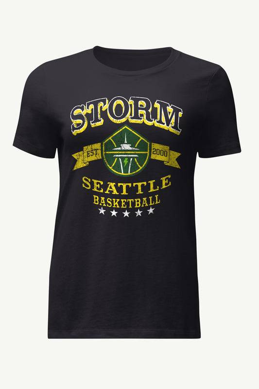 Starter WOMENS WNBA SEATTLE STORM BLEACHERS & BANNER T SHIRT