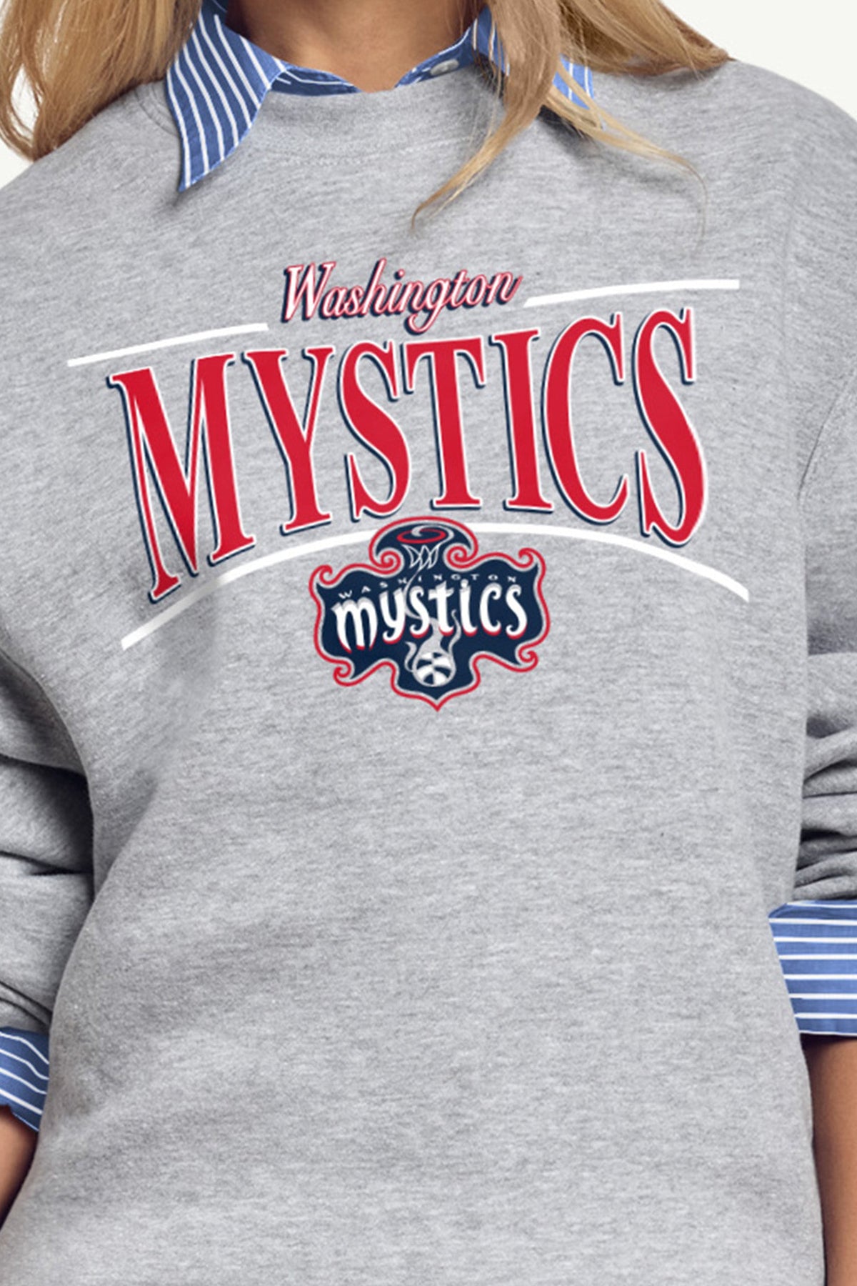 Starter WOMENS WNBA WASHINGTON MYSTICS ARCH SWEATSHIRT