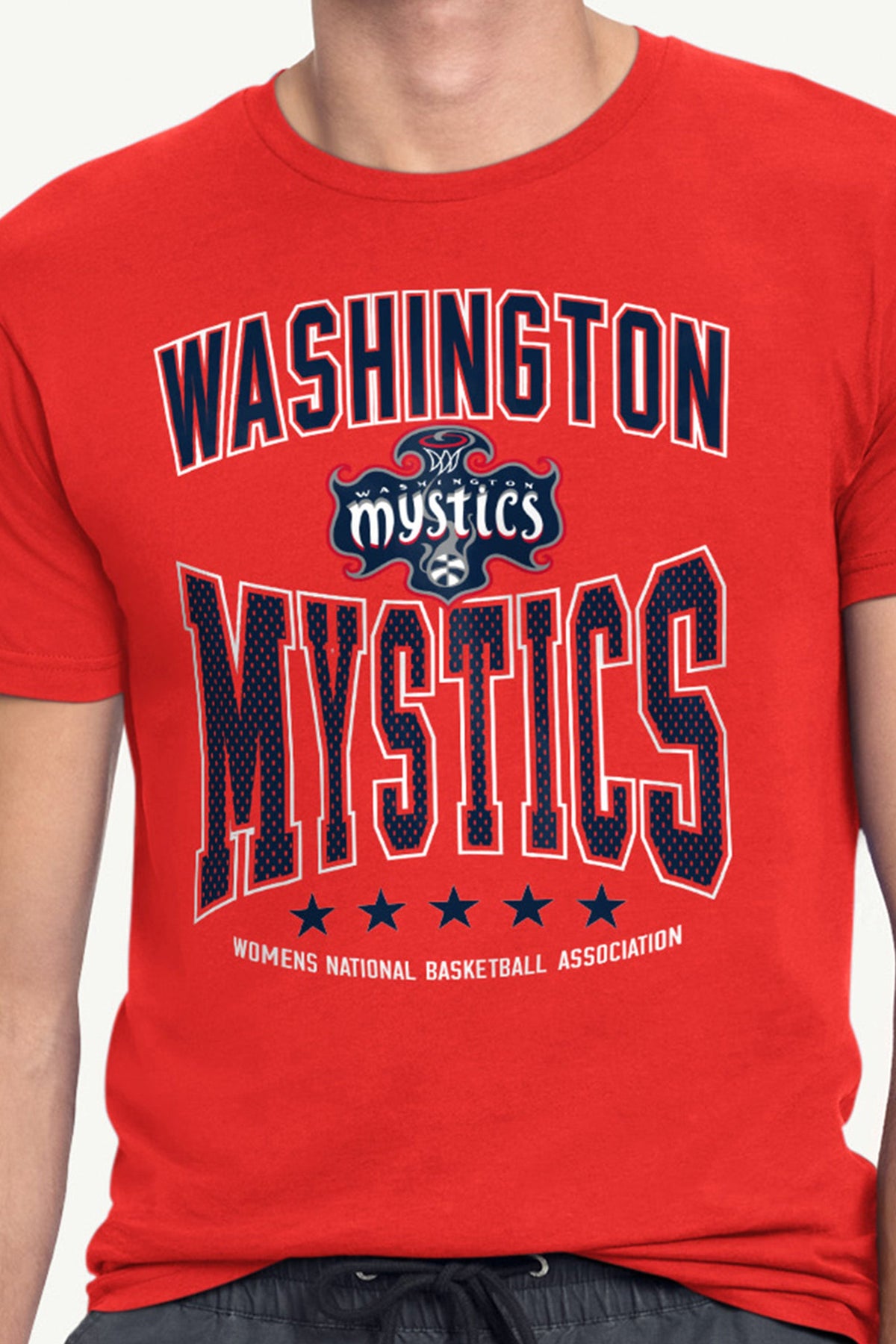 Starter MENS WNBA WASHINGTON MYSTICS CENTER SQUEEZE T SHIRT
