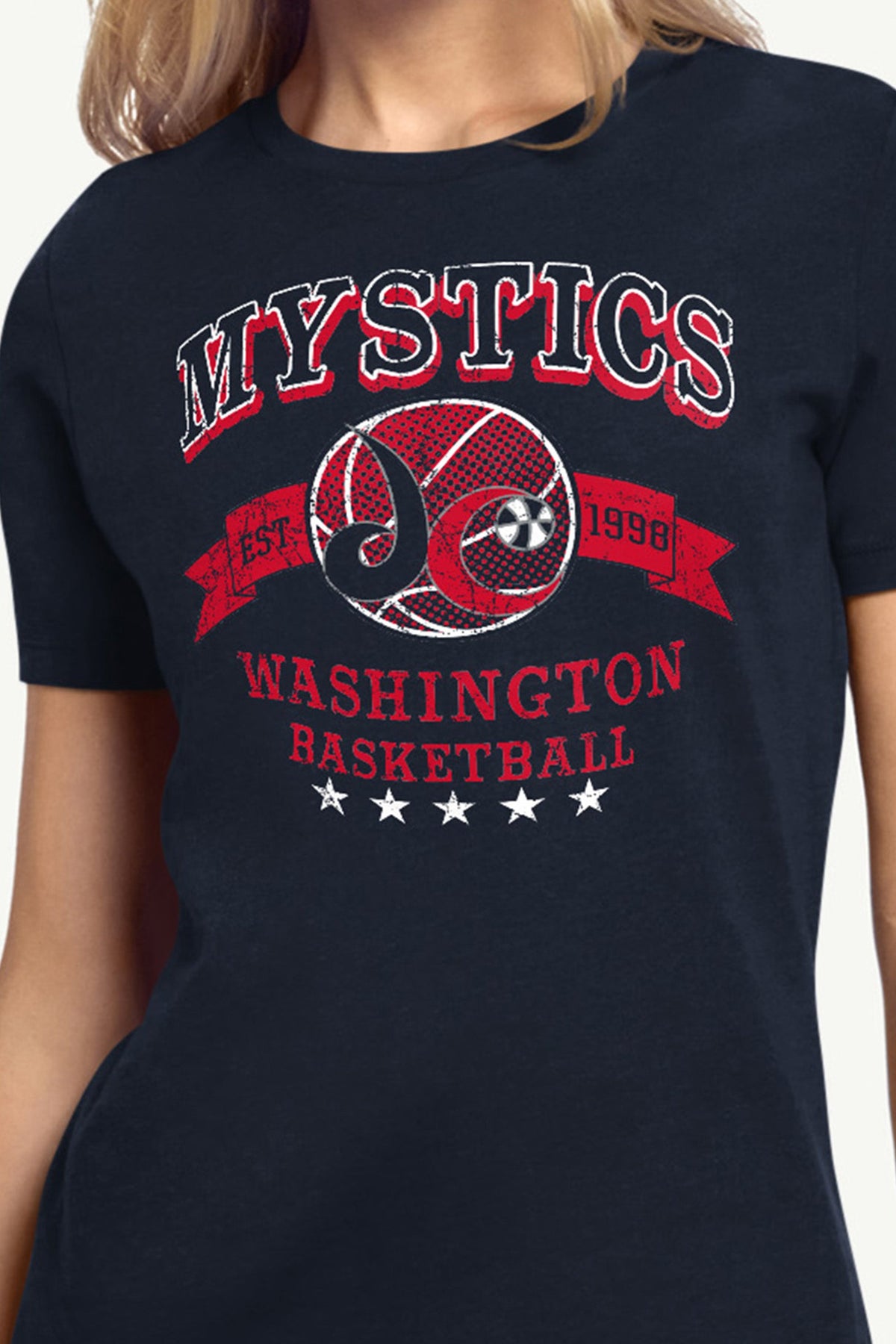 Starter WOMENS WNBA WASHINGTON MYSTICS  BLEACHERS & BANNER T SHIRT