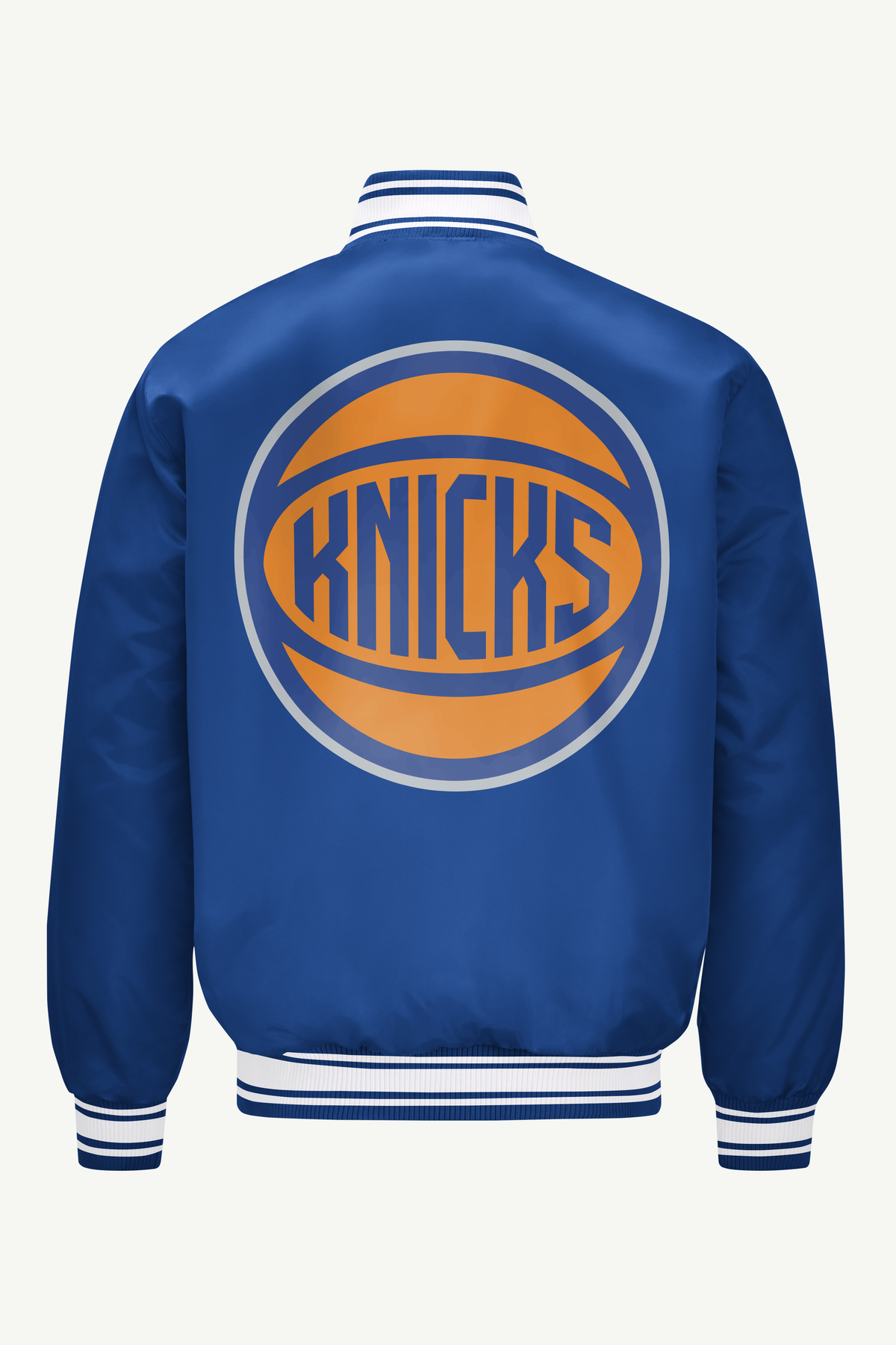 Starter MENS NEW YORK KNICKS PRINTED GRAPHIC SATIN VARSITY JACKET