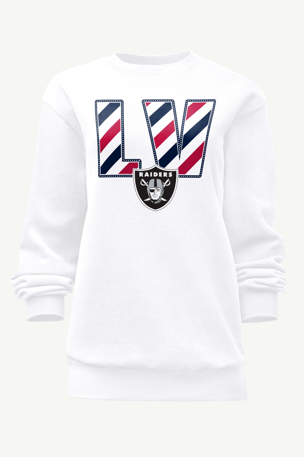 Starter WOMENS LAS VEGAS RAIDERS STARS AND STRIPES SWEATSHIRT