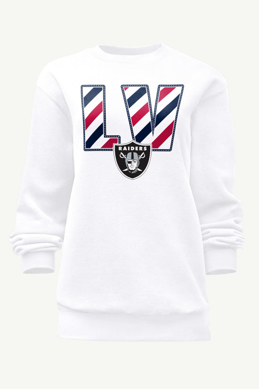 Starter WOMENS LAS VEGAS RAIDERS STARS AND STRIPES SWEATSHIRT