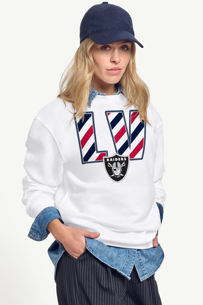 Starter WOMENS LAS VEGAS RAIDERS STARS AND STRIPES SWEATSHIRT