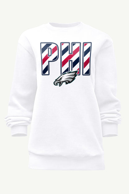 Starter WOMENS PHILADELPHIA EAGLES STARS AND STRIPES SWEATSHIRT