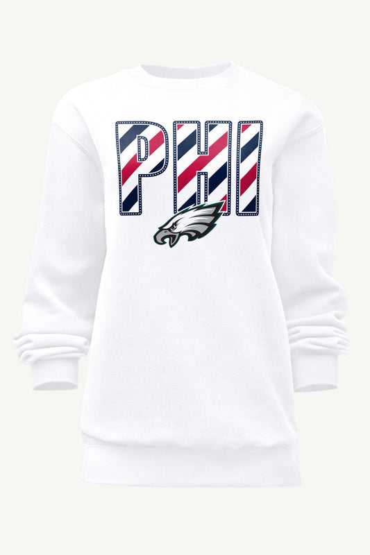 Starter WOMENS PHILADELPHIA EAGLES STARS AND STRIPES SWEATSHIRT