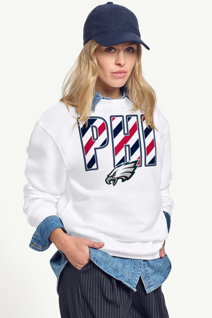 Starter WOMENS PHILADELPHIA EAGLES STARS AND STRIPES SWEATSHIRT