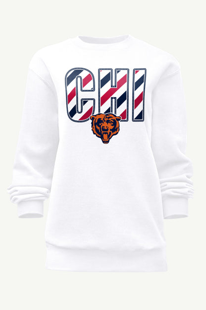 Starter WOMENS CHICAGO BEARS STARS AND STRIPES SWEATSHIRT