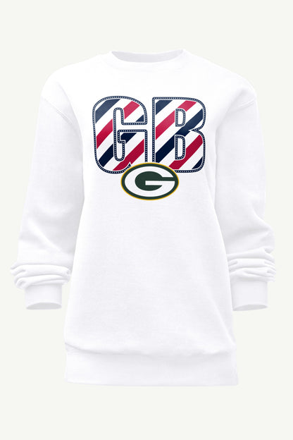 Starter WOMENS GREEN BAY PACKERS STARS AND STRIPES SWEATSHIRT