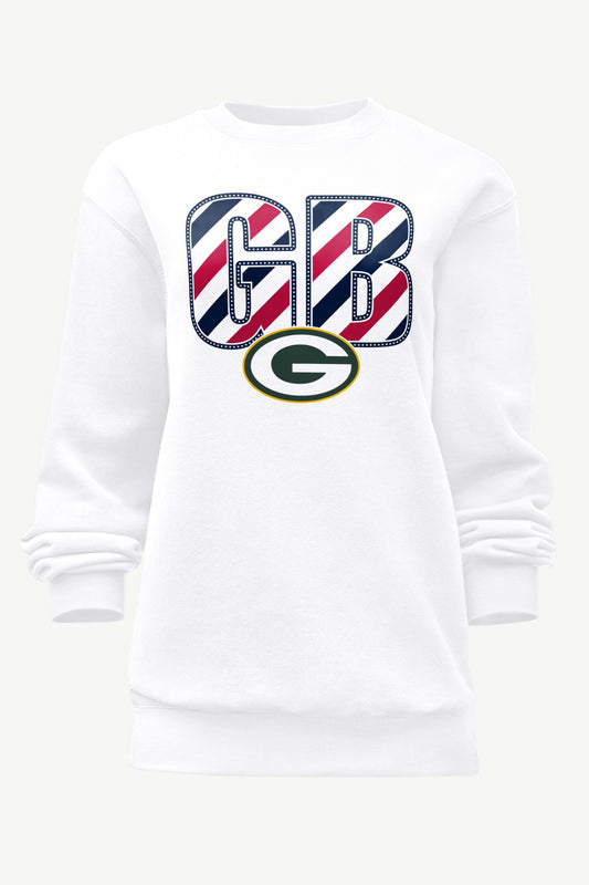 Starter WOMENS GREEN BAY PACKERS STARS AND STRIPES SWEATSHIRT
