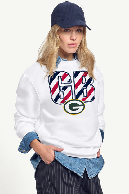 Starter WOMENS GREEN BAY PACKERS STARS AND STRIPES SWEATSHIRT