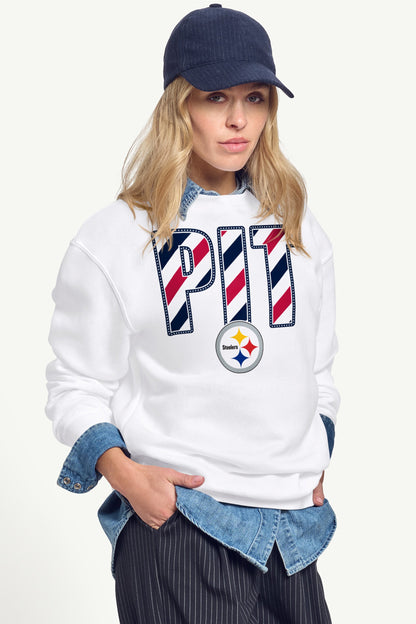 Starter WOMENS PITTSBURGH STEELERS STARS AND STRIPES SWEATSHIRT