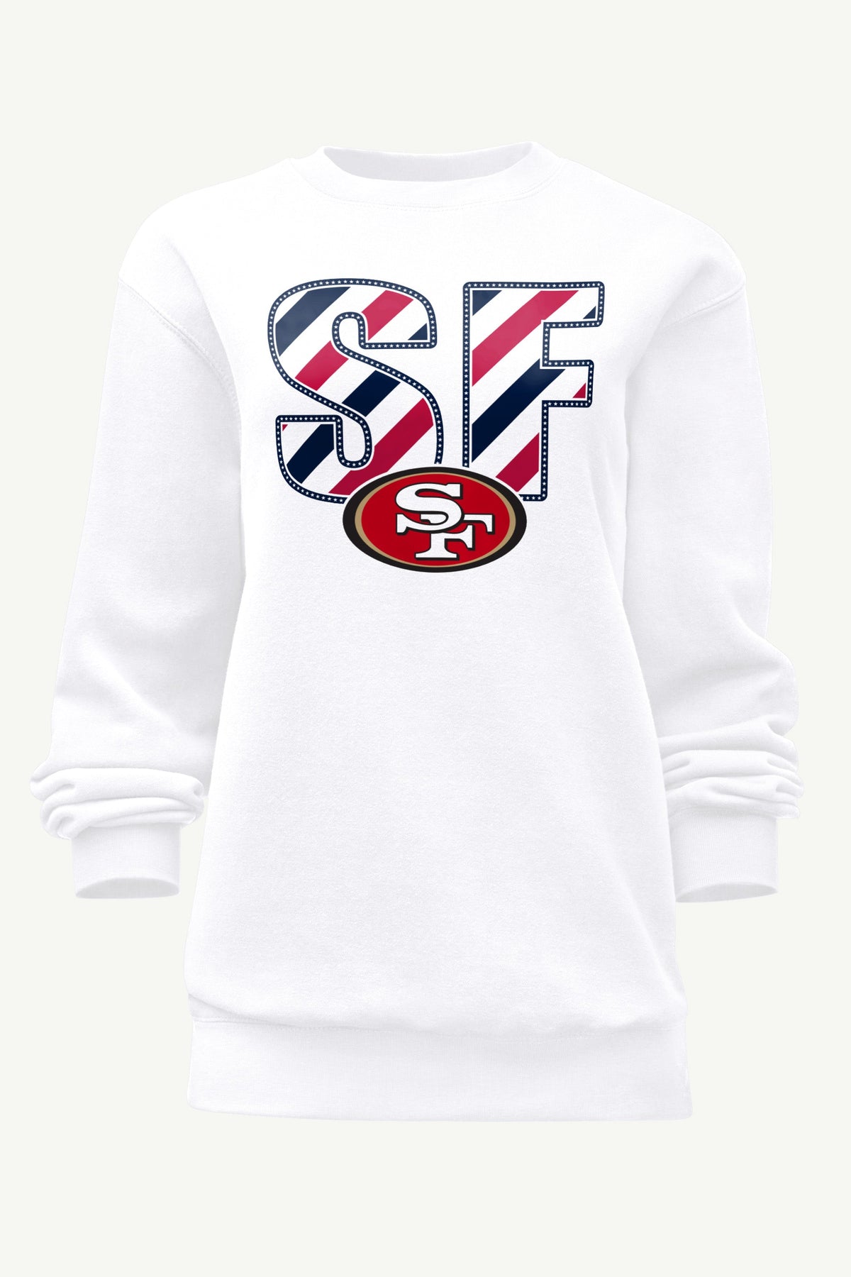 Starter WOMENS SAN FRANCISCO 49ERS STARS AND STRIPES SWEATSHIRT