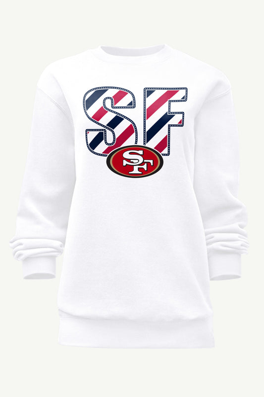 Starter WOMENS SAN FRANCISCO 49ERS STARS AND STRIPES SWEATSHIRT