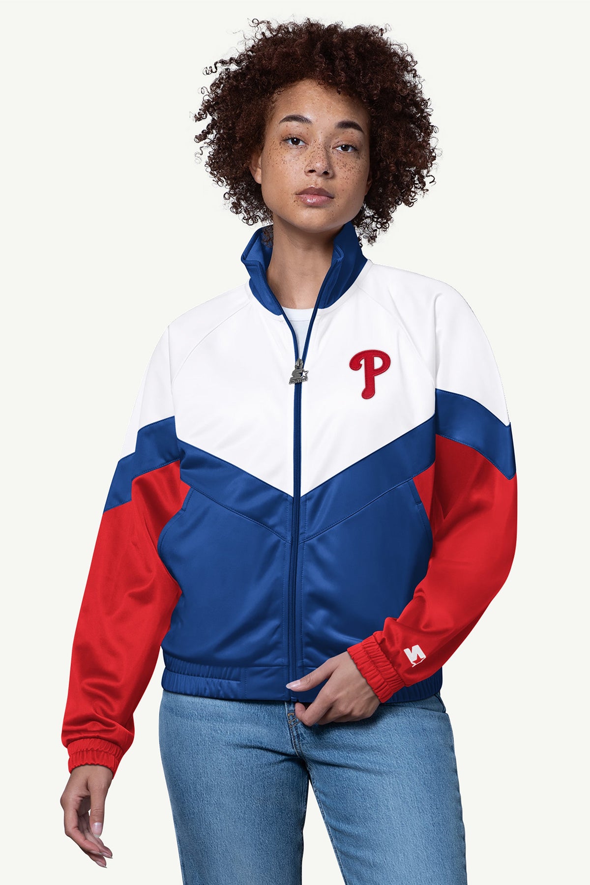 Starter WOMENS PHILADELPHIA PHILLIES TEAMWORK TRACK JACKET
