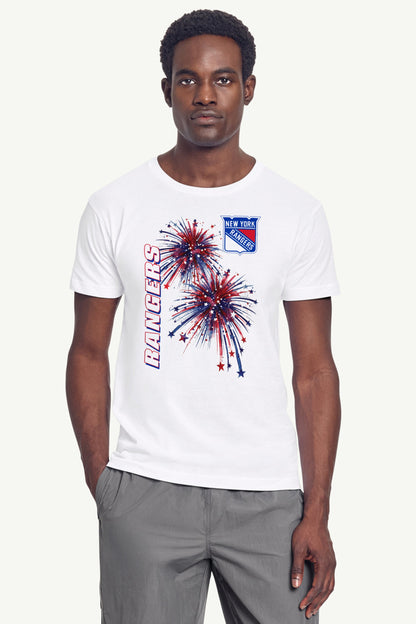 Starter MENS NEW YORK RANGERS AMERICAN SPARKS SHORT SLEEVE T SHIRT