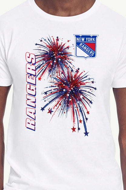 Starter MENS NEW YORK RANGERS AMERICAN SPARKS SHORT SLEEVE T SHIRT