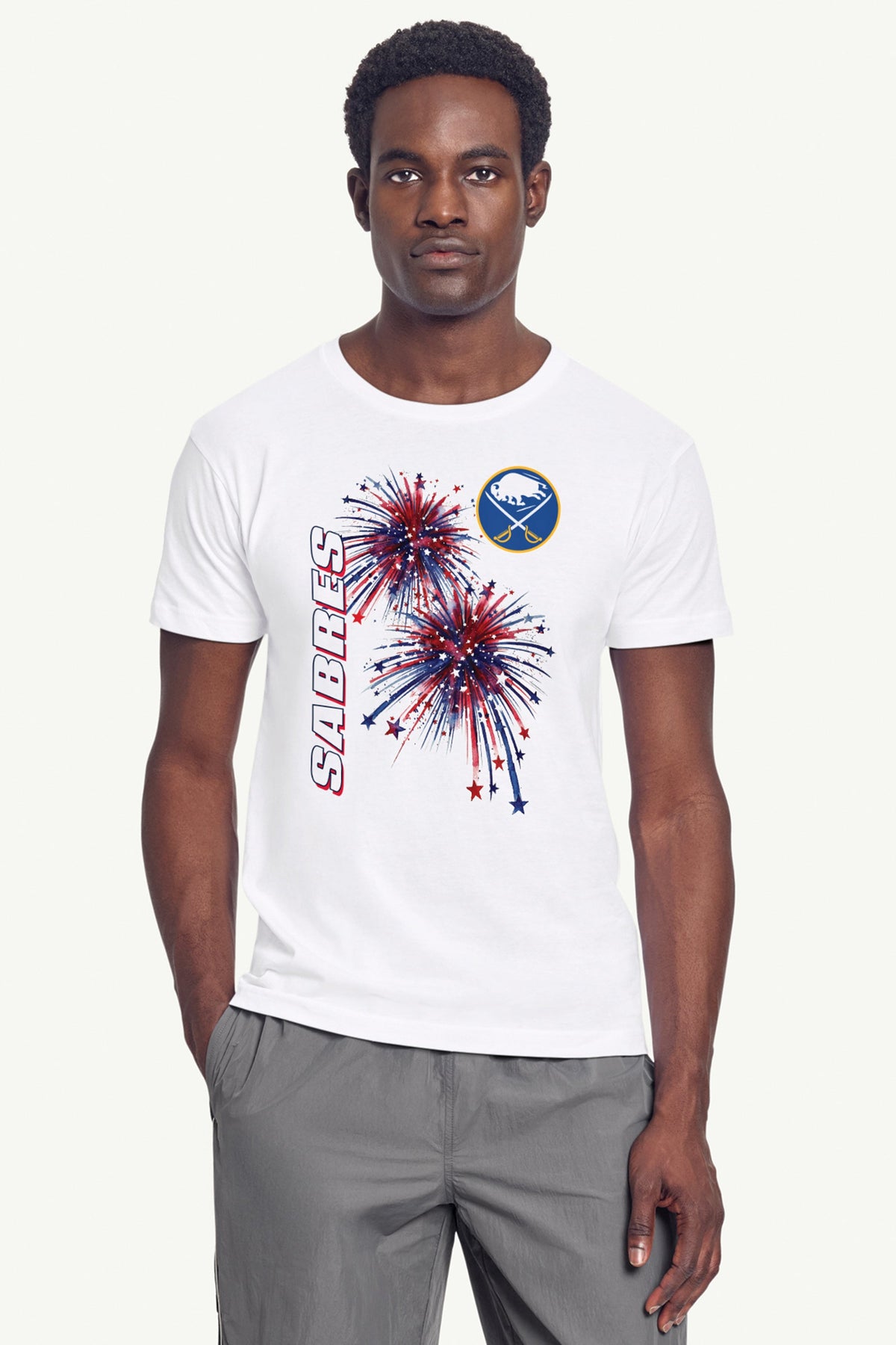 Starter MENS BUFFALO SABRES AMERICAN SPARKS SHORT SLEEVE T SHIRT