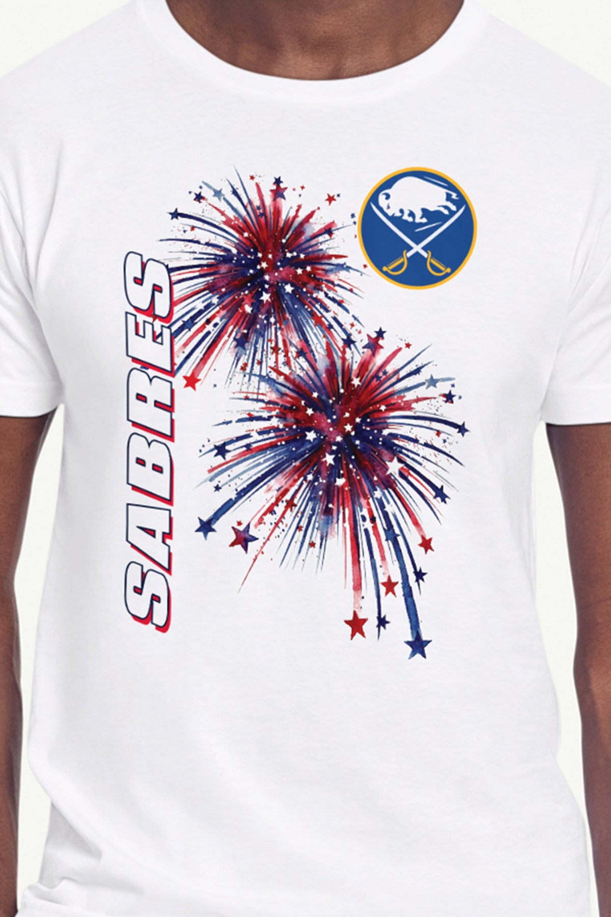 Starter MENS BUFFALO SABRES AMERICAN SPARKS SHORT SLEEVE T SHIRT