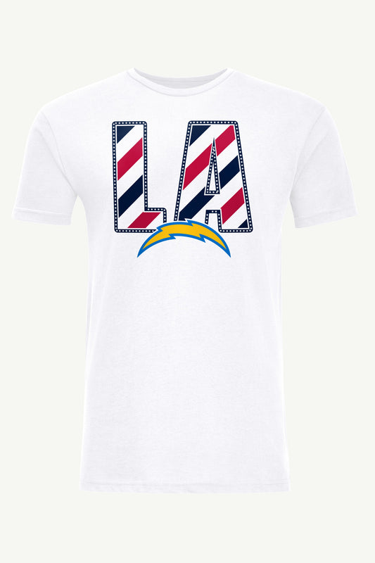 Starter MENS LOS ANGELES CHARGERS STARS AND STRIPES T SHIRT