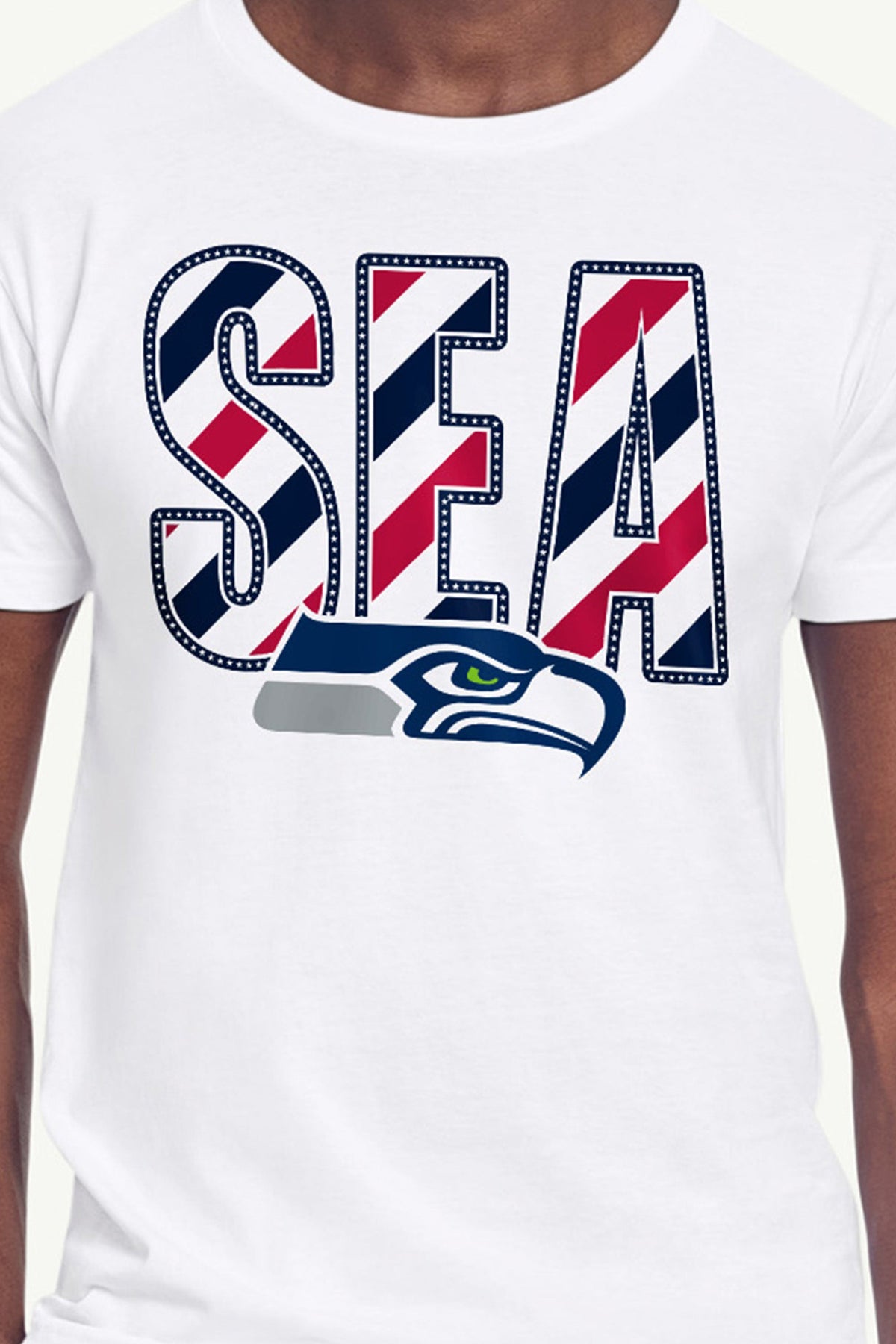 Starter MENS SEATTLE SEAHAWKS STARS AND STRIPES T SHIRT