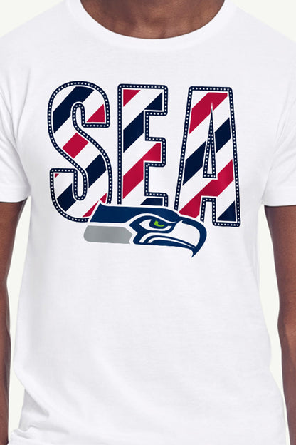 Starter MENS SEATTLE SEAHAWKS STARS AND STRIPES T SHIRT