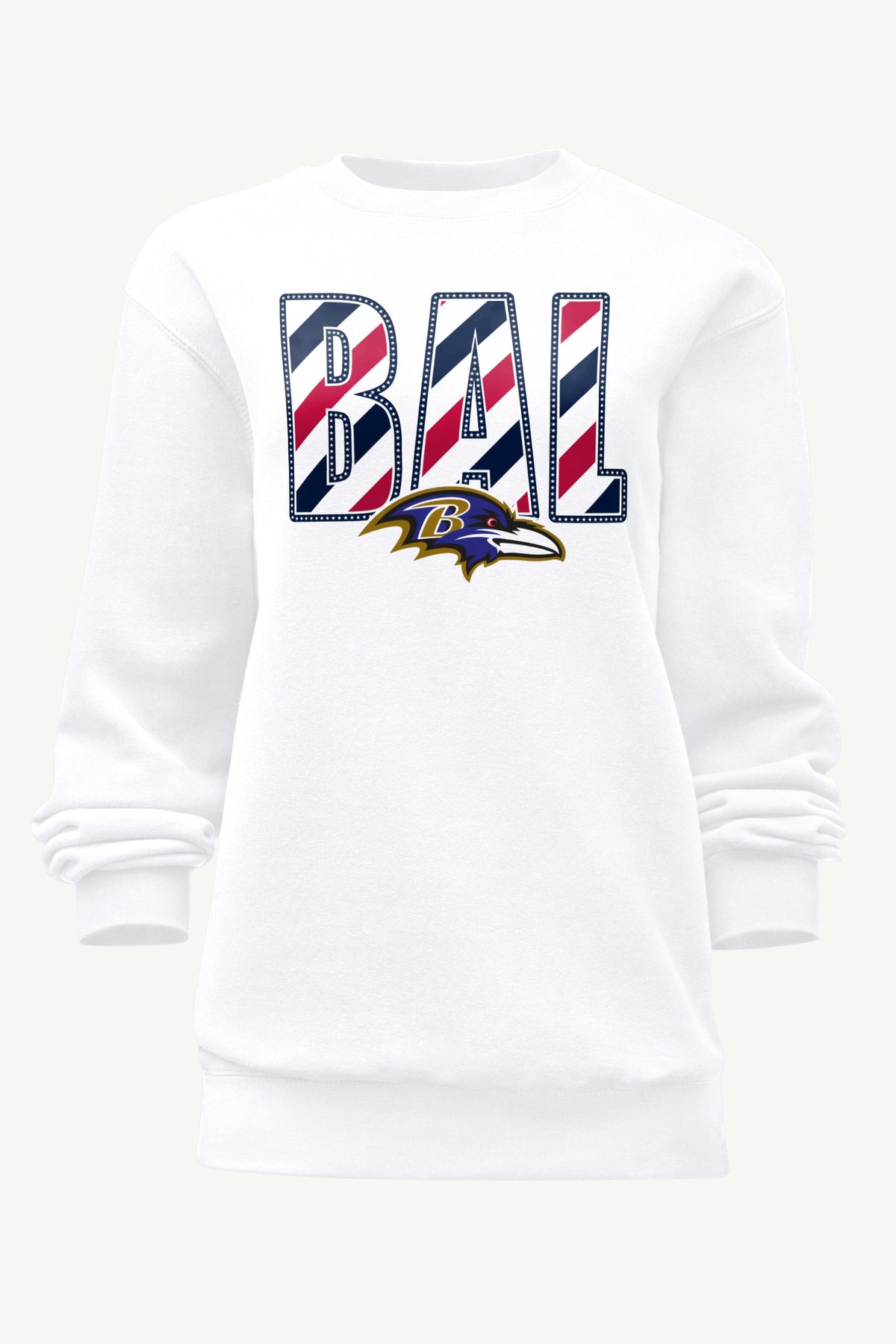 Starter WOMENS BALTIMORE RAVENS STARS AND STRIPES SWEATSHIRT