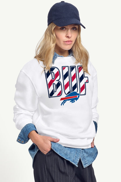 Starter WOMENS BUFFALO BILLS STARS AND STRIPES SWEATSHIRT