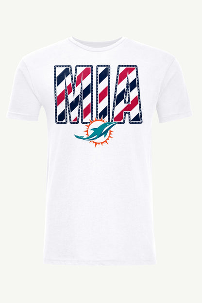 Starter MENS MIAMI DOLHPINS STARS AND STRIPES T SHIRT