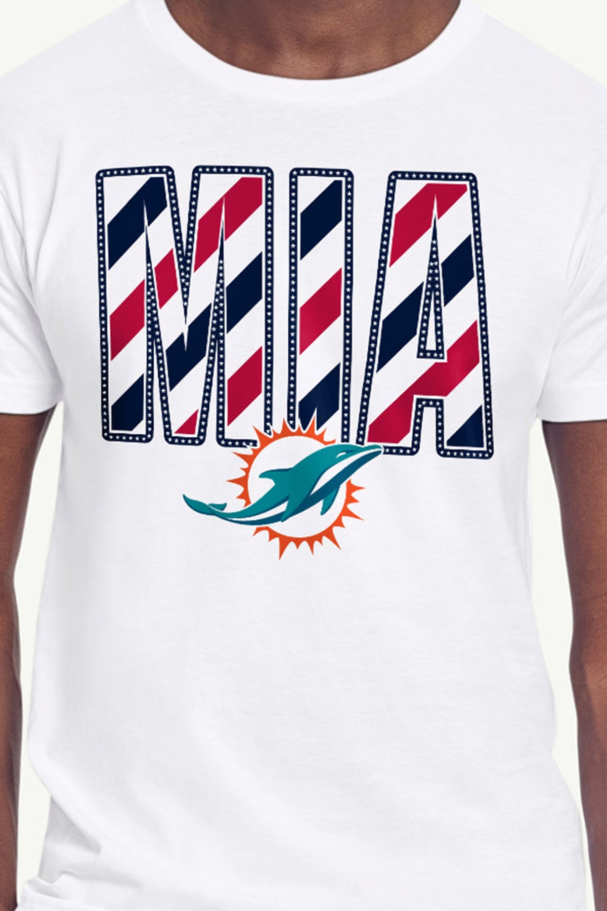 Starter MENS MIAMI DOLHPINS STARS AND STRIPES T SHIRT