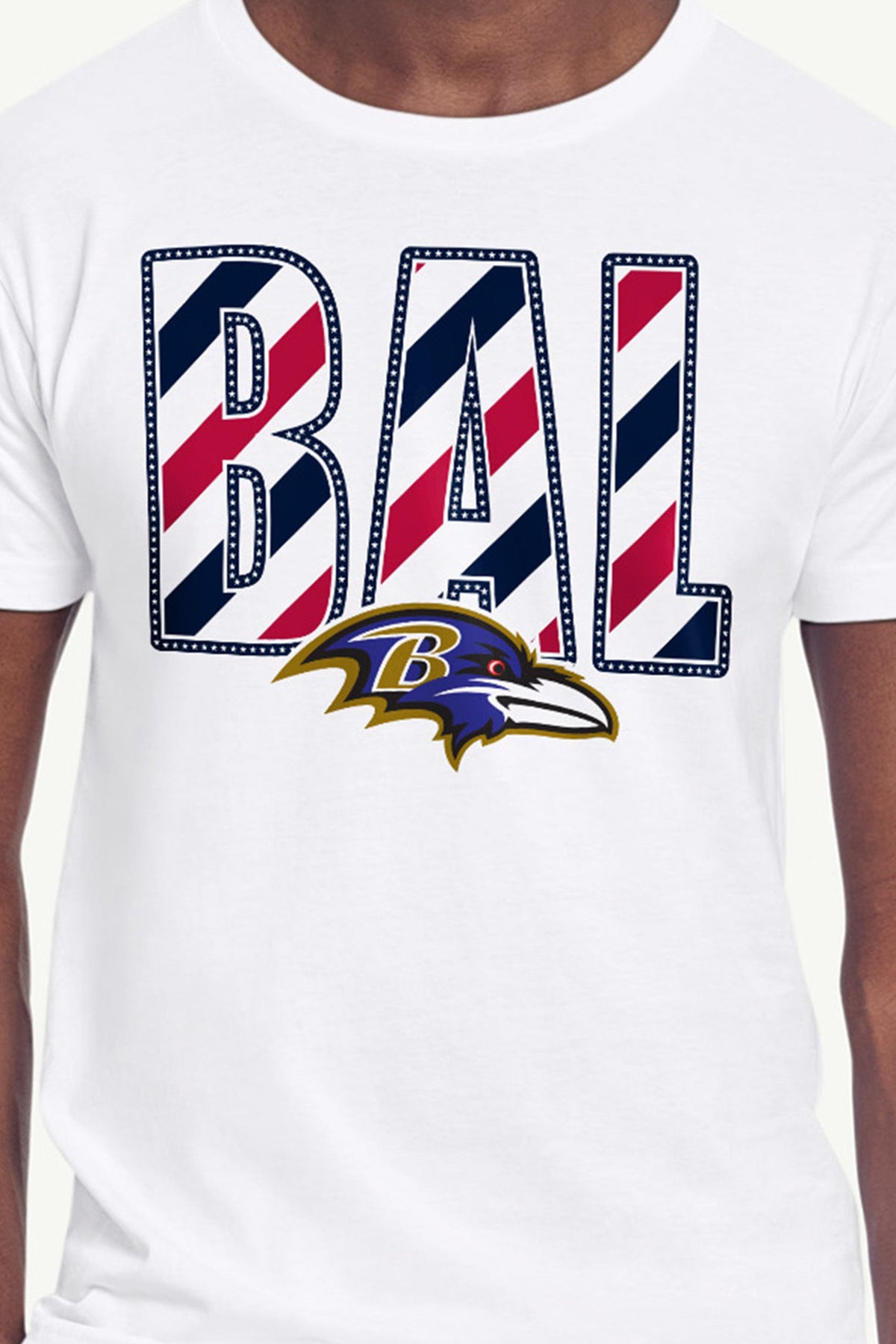 Starter MENS BALTIMORE RAVENS STARS AND STRIPES T SHIRT