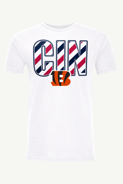 Starter MENS CINCINNATI BENGALS STARS AND STRIPES T SHIRT