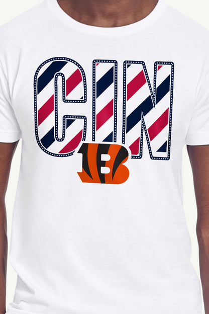 Starter MENS CINCINNATI BENGALS STARS AND STRIPES T SHIRT