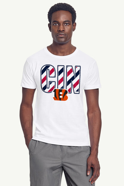 Starter MENS CINCINNATI BENGALS STARS AND STRIPES T SHIRT