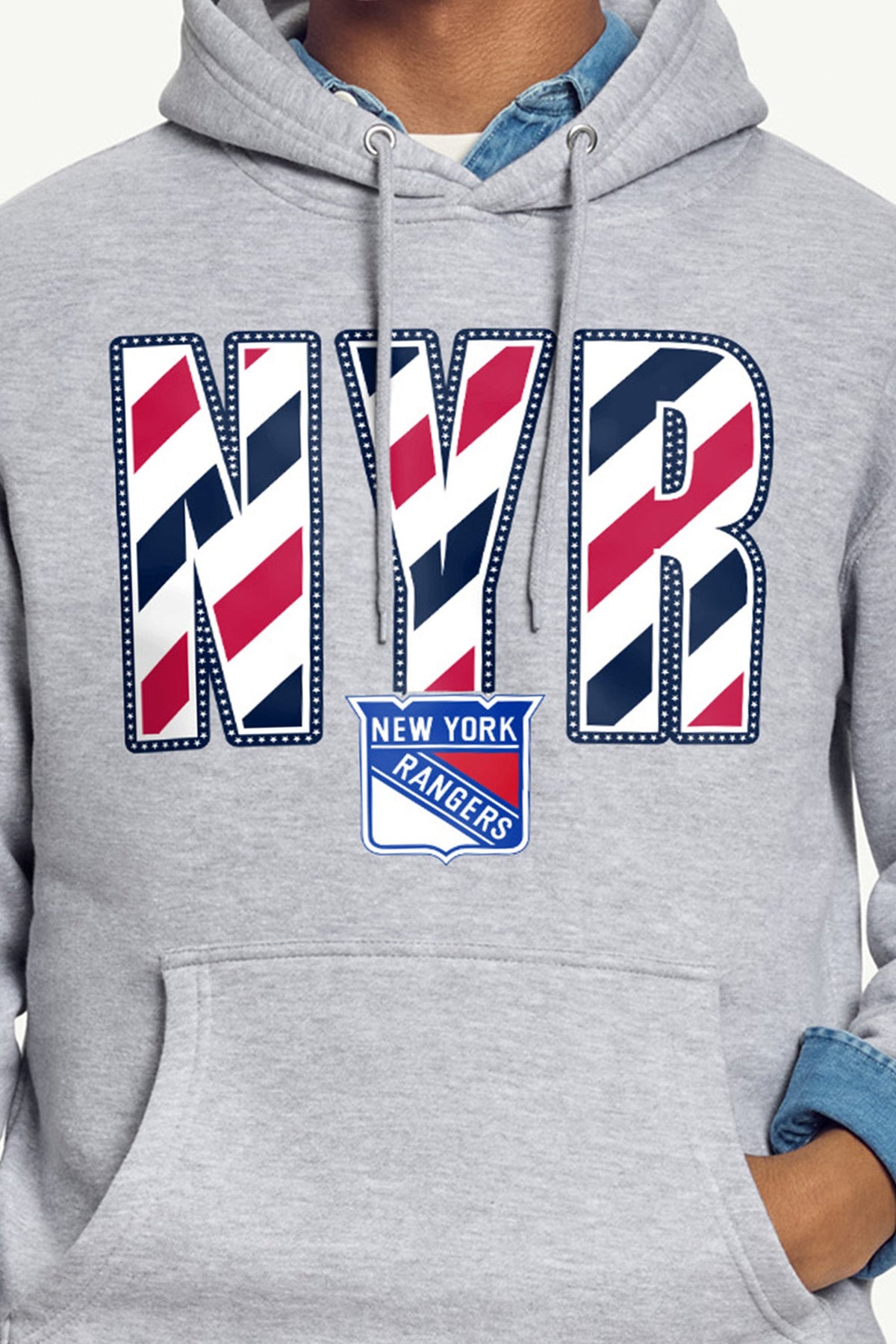 Starter MENS NEW YORK RANGERS STARS AND STRIPES HOODIE