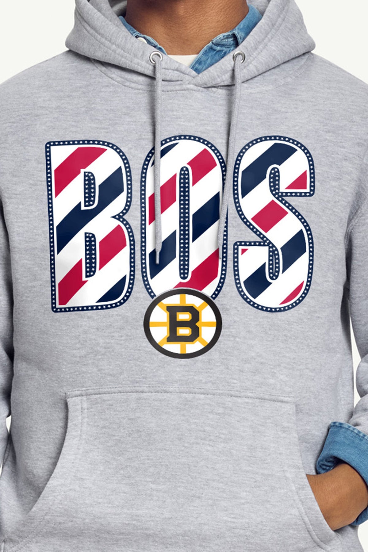 Starter MENS BOSTON BRUINS STARS AND STRIPES HOODIE