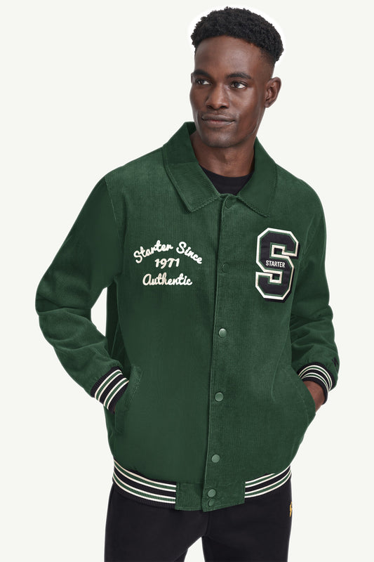 Starter MENS STARTER CORDUROY VARSITY JACKET