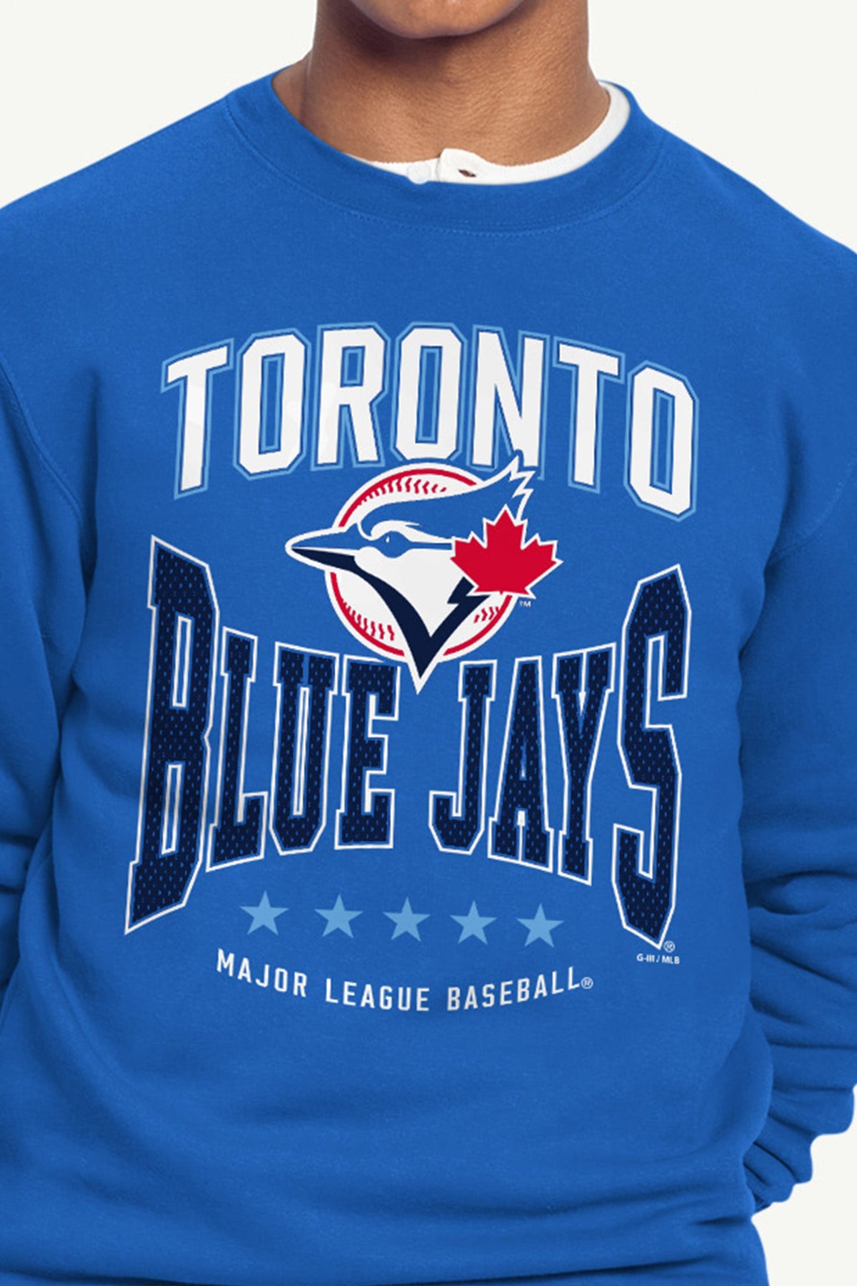 Starter MENS TORONTO BLUE JAYS CENTER SQUEEZE SWEATSHIRT