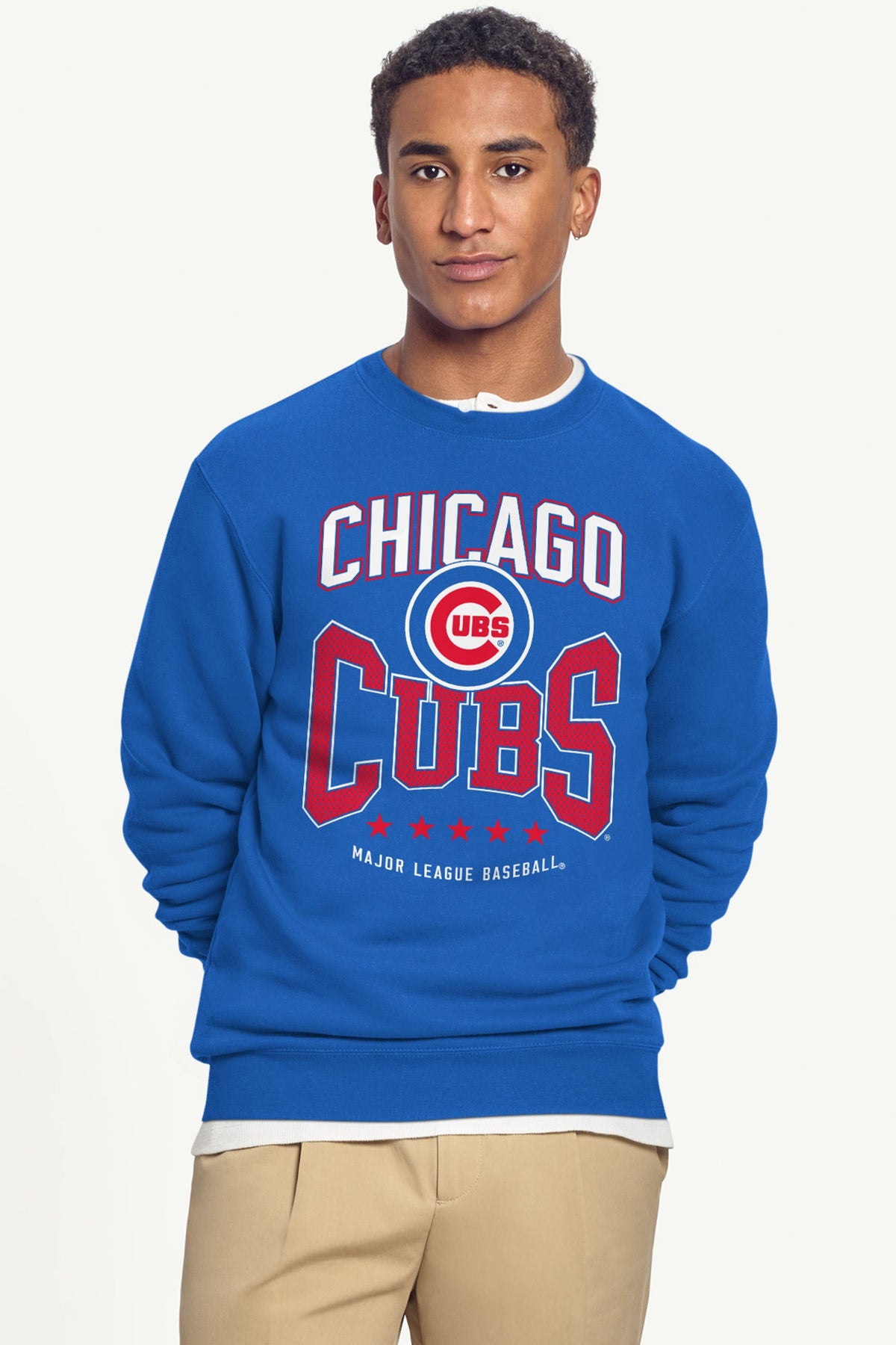 Starter MENS CHICAGO CUBS CENTER SQUEEZE SWEATSHIRT