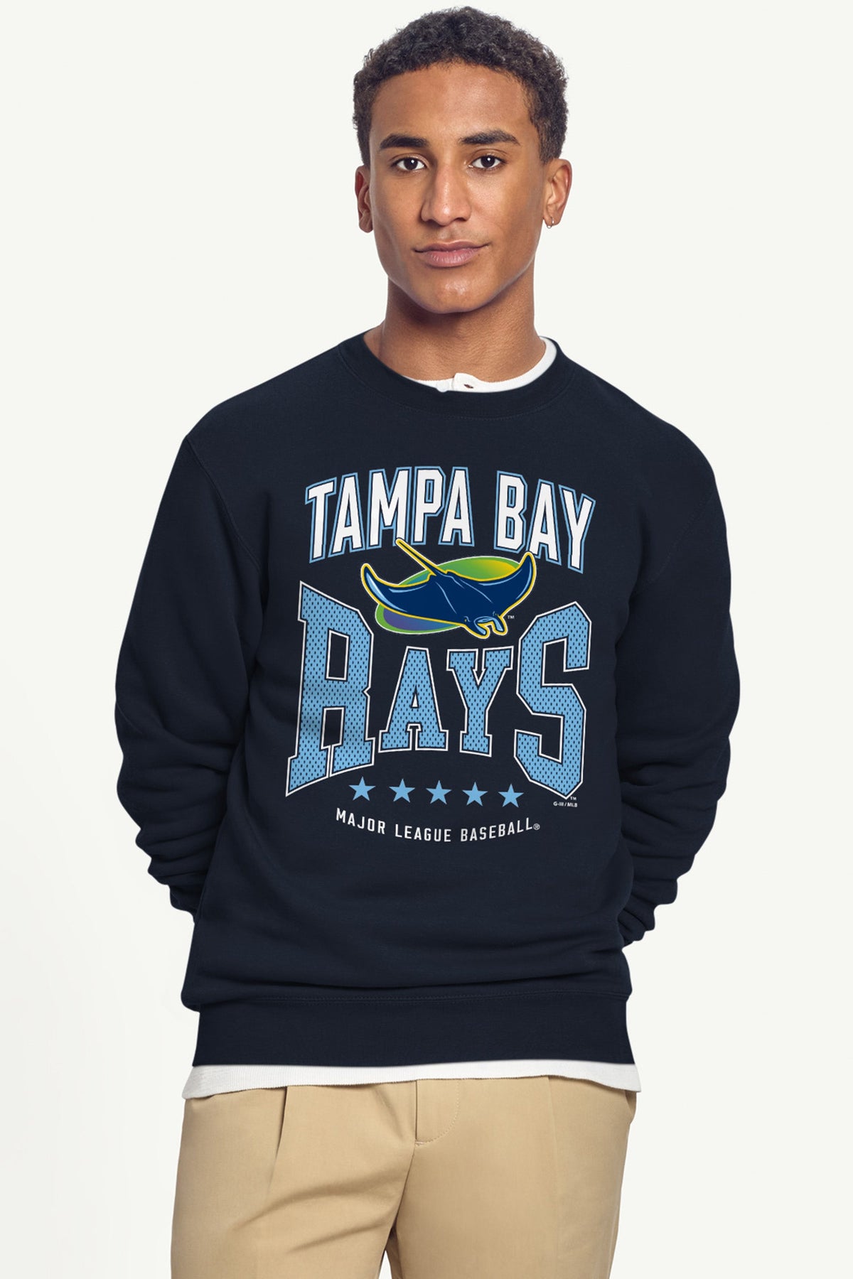 Starter MENS TAMPA BAY RAYS CENTER SQUEEZE SWEATSHIRT