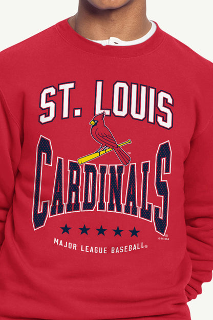 Starter MENS ST. LOUIS CARDINALS CENTER SQUEEZE SWEATSHIRT