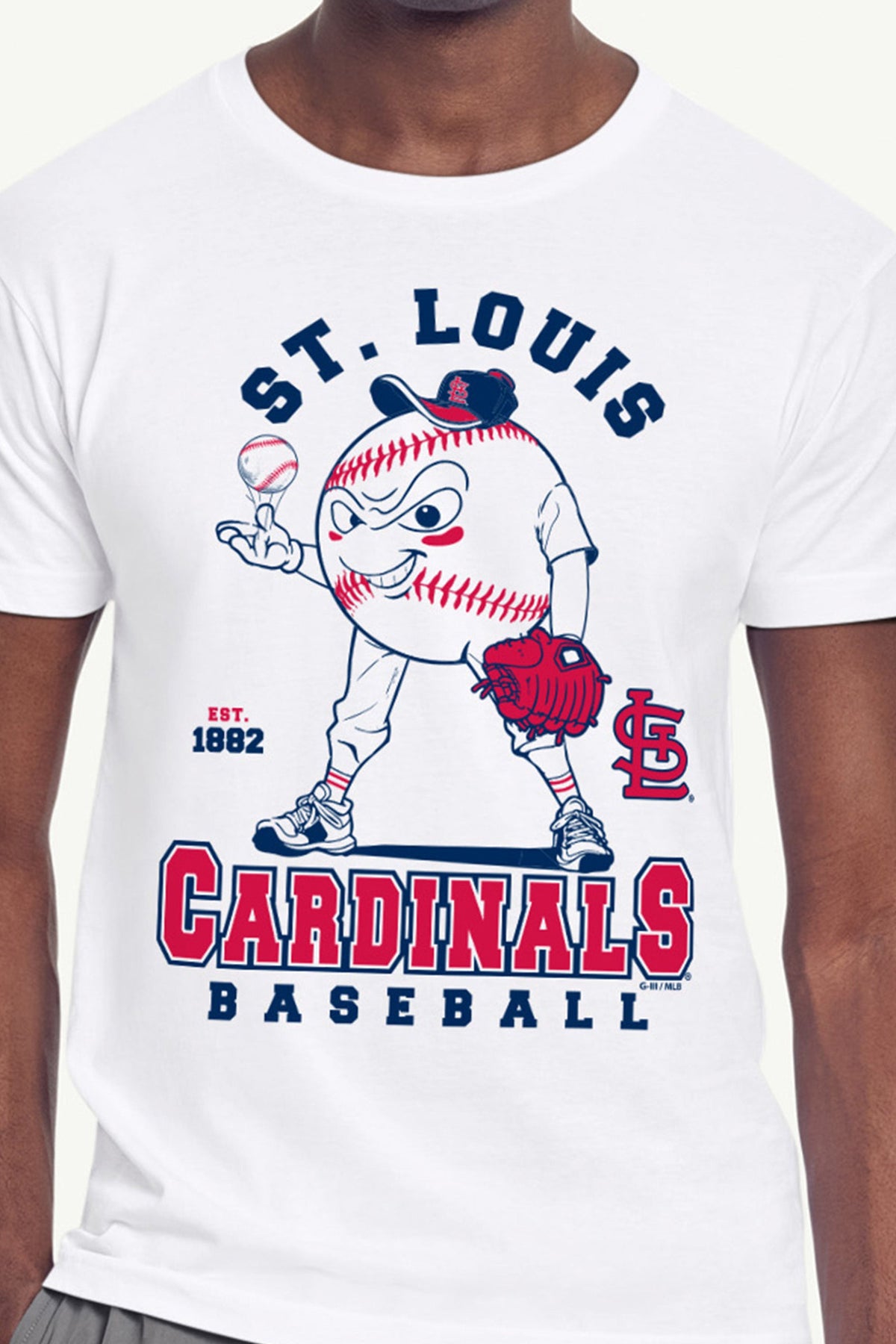 Starter MENS ST. LOUIS CARDINALS  BASEBALL CHARACTER SHORT SLEEVE T SHIRT