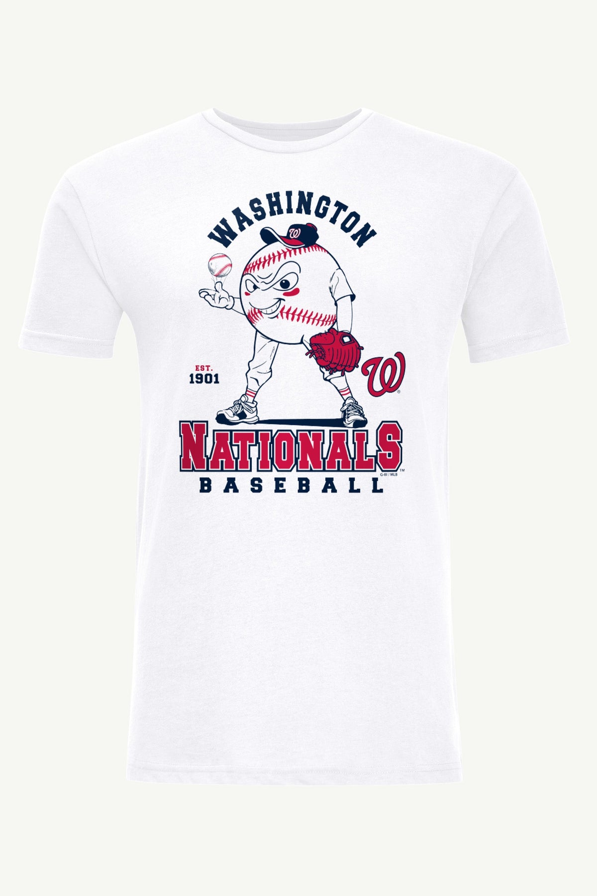 Starter MENS WASHINGTON NATIONALS BASEBALL CHARACTER SHORT SLEEVE T SHIRT