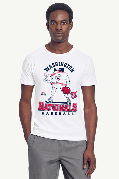 Starter MENS WASHINGTON NATIONALS BASEBALL CHARACTER SHORT SLEEVE T SHIRT