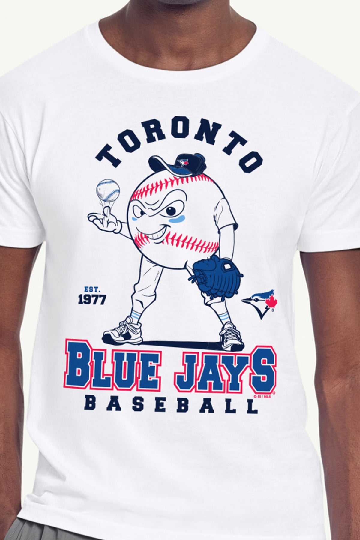 Starter MENS TORONTO BLUE JAYS BASEBALL CHARACTER SHORT SLEEVE T SHIRT
